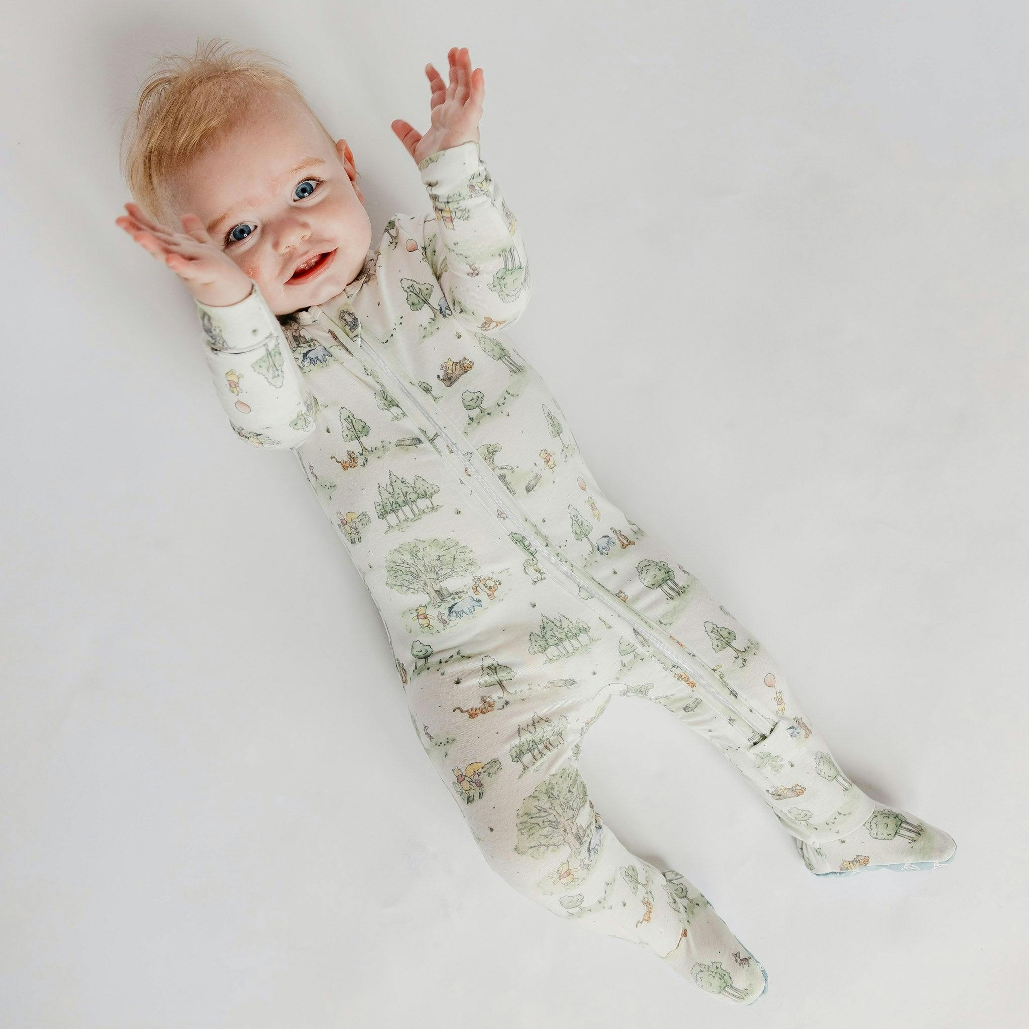 Zip-Up Footie Pajama - Hundred Acre Wood