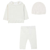TARTINE ET CHOCOLAT Delicate Knit Baby Set - Nacre