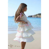 Rainbow Tiered Bow Dress