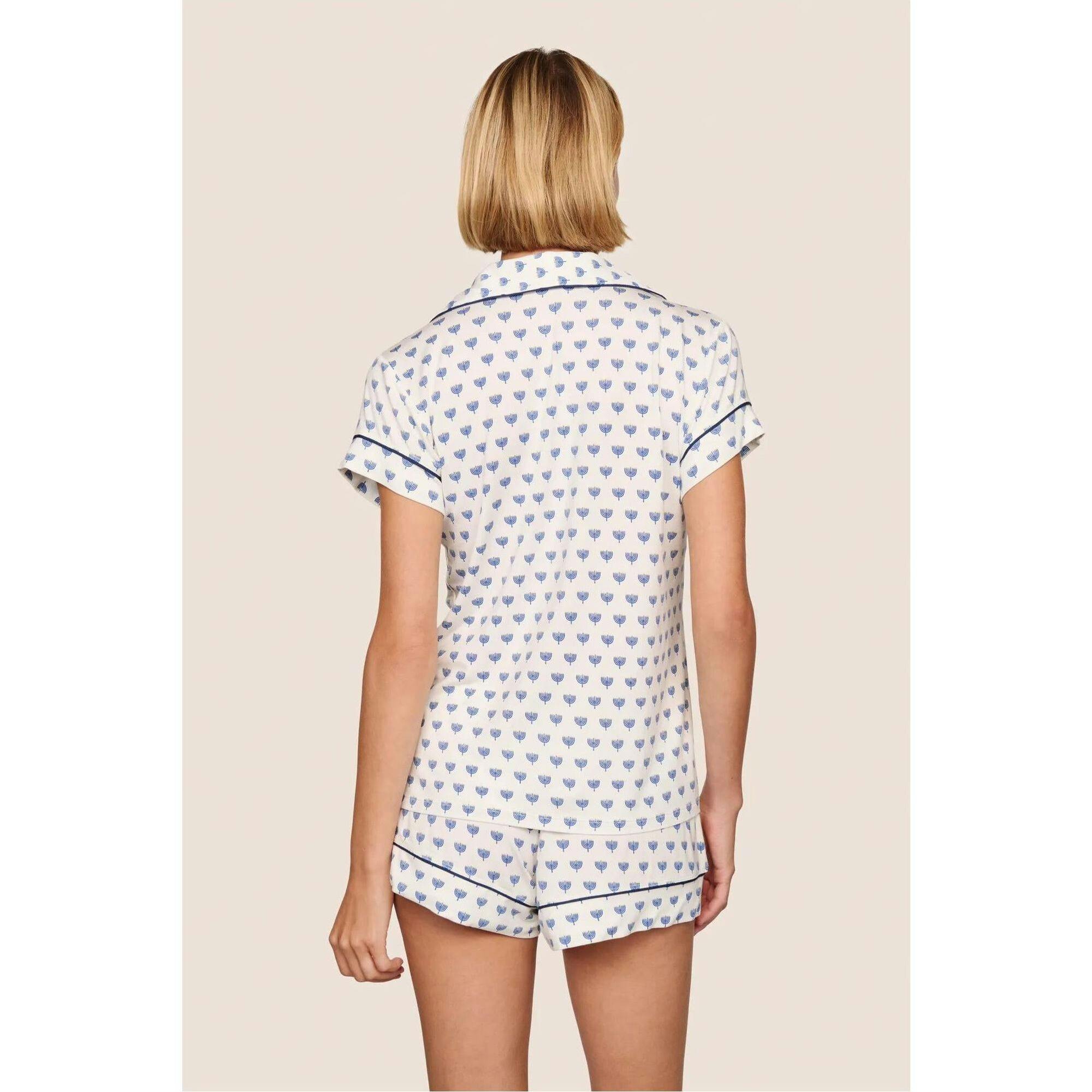 Gisele Printed TENCEL Modal Shortie PJ Set, Blue