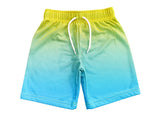 Kids Mesh Shorts - Gradient Turq