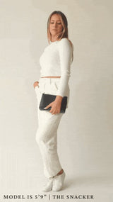 Insulated Small Snack Pouch, Cream Croc