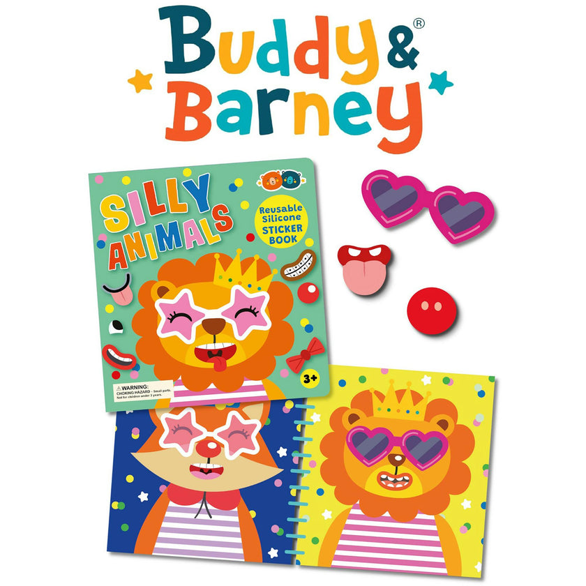 Silicone Sticker Book: Silly Animals