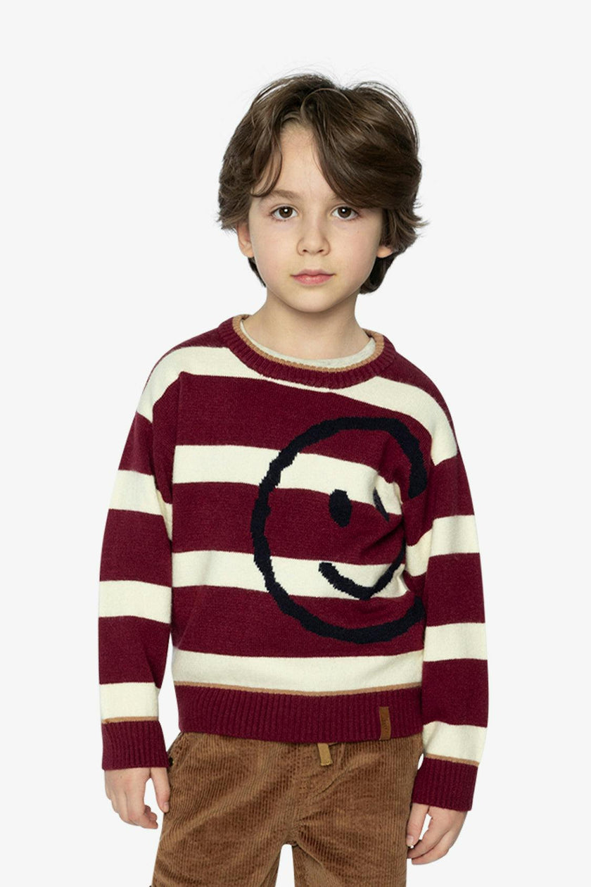 Knit Sweater Red And White Stripes