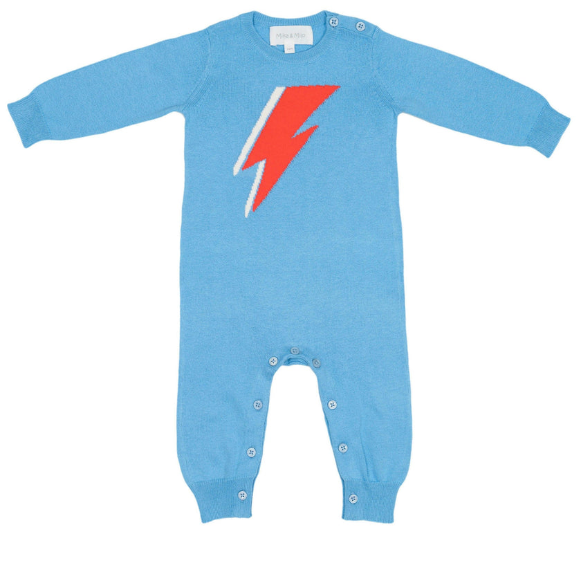 Baby Lightning Onesie | Azure