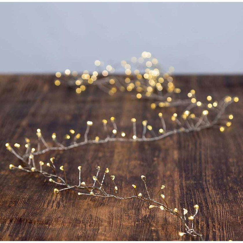 24-Foot 720-Light Warm White Twinkle LED Fairy Cluster Garland