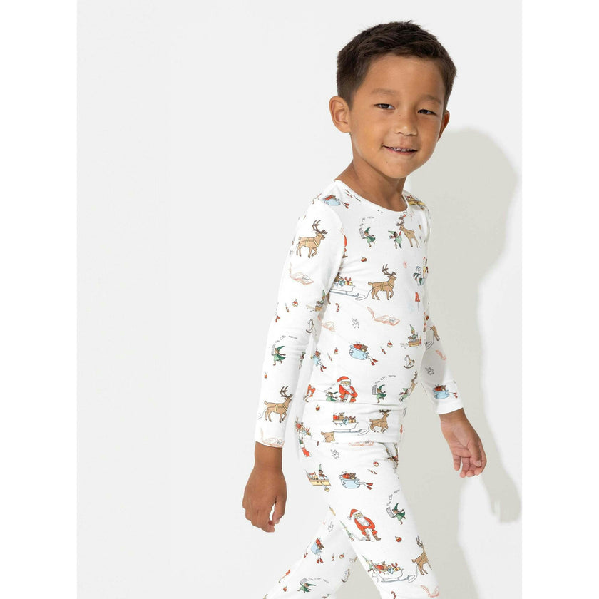 Santa's Workshop Bamboo Kids Pajamas