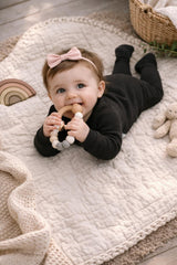 Girls Shimmer Waffle Footie