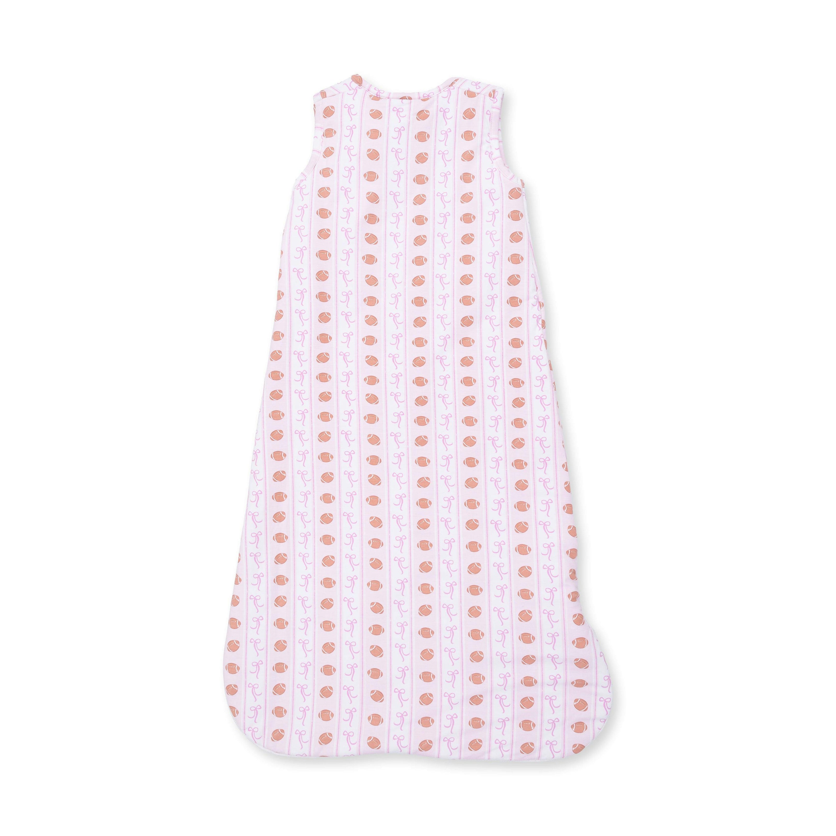Football Bow Stripe - Sleep Bag