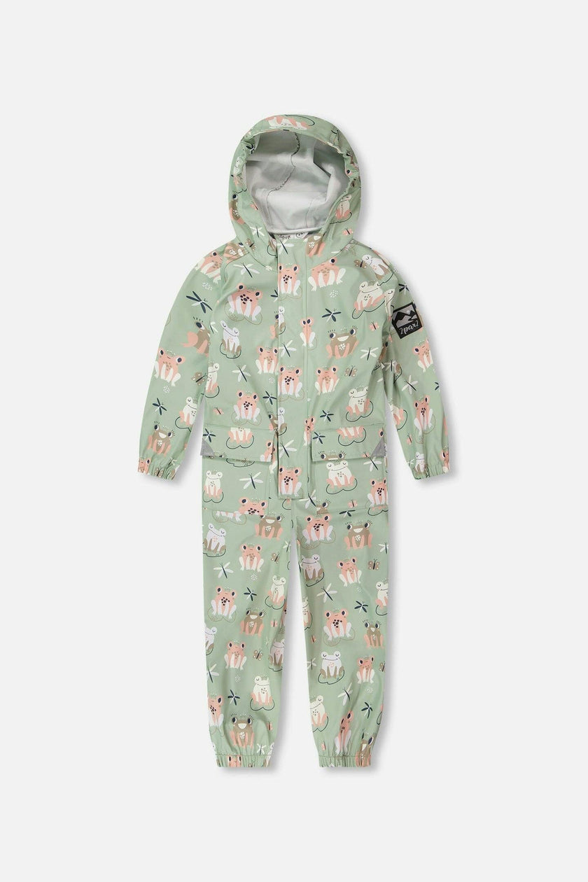 Rain One-Piece In Polyurethane Green Print