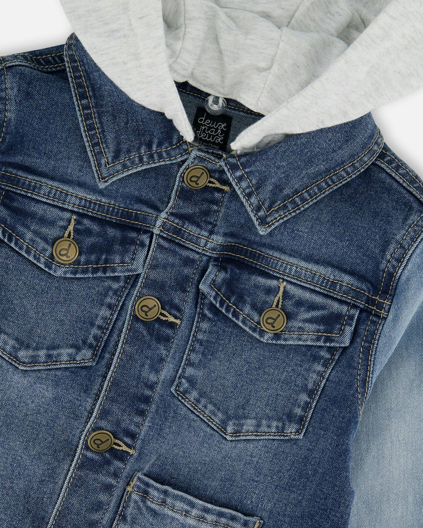 Jacket With Removable French Terry Hood