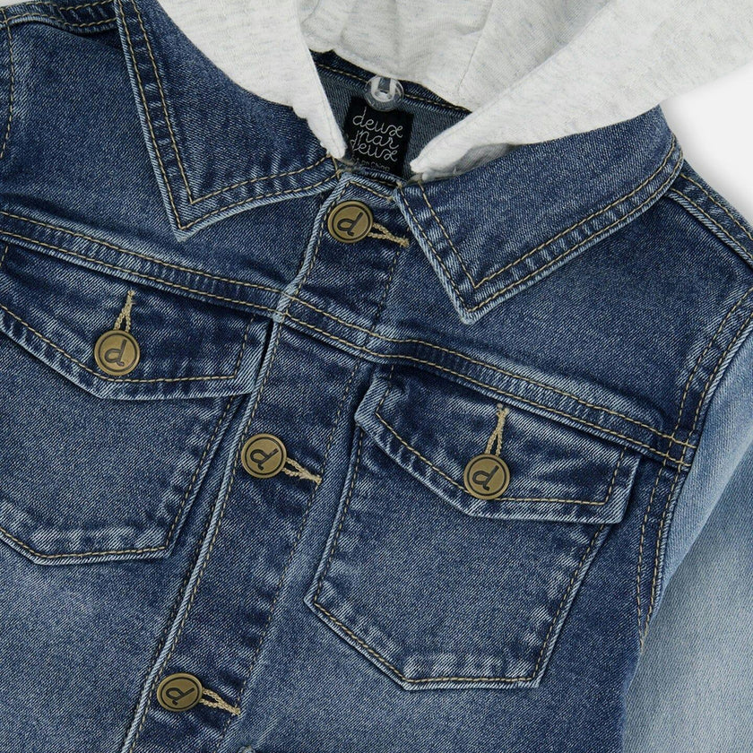 Jacket With Removable French Terry Hood