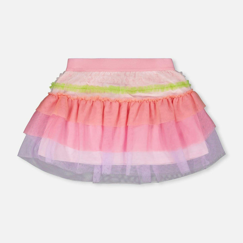 Mesh Skirt With Frills