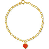 Red Central Heart Bracelet