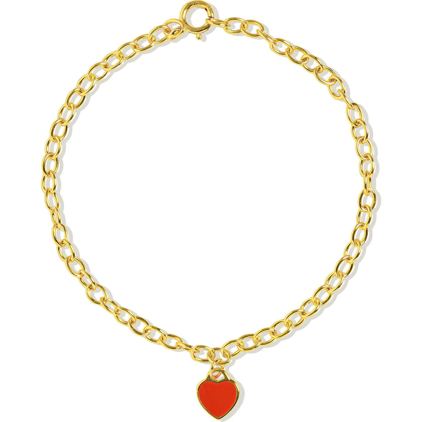 Red Central Heart Bracelet