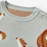 Knitted Birdseye Jacquard Sweater