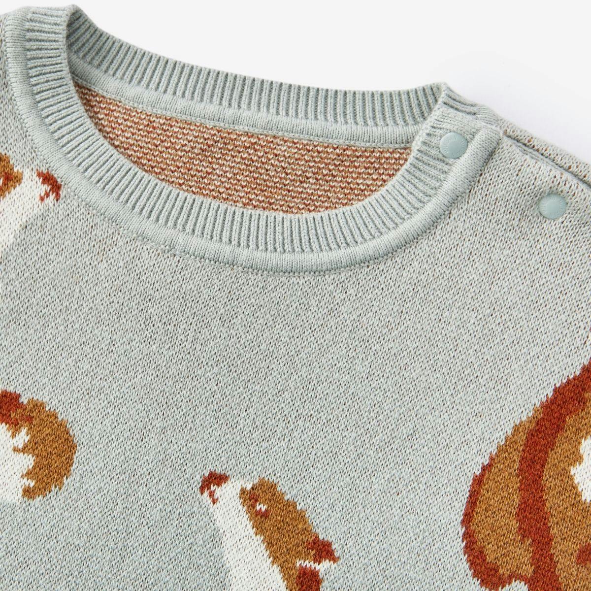 Knitted Birdseye Jacquard Sweater