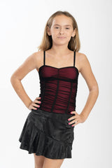 Kids Amy Snake Zipper Ruffle Skort
