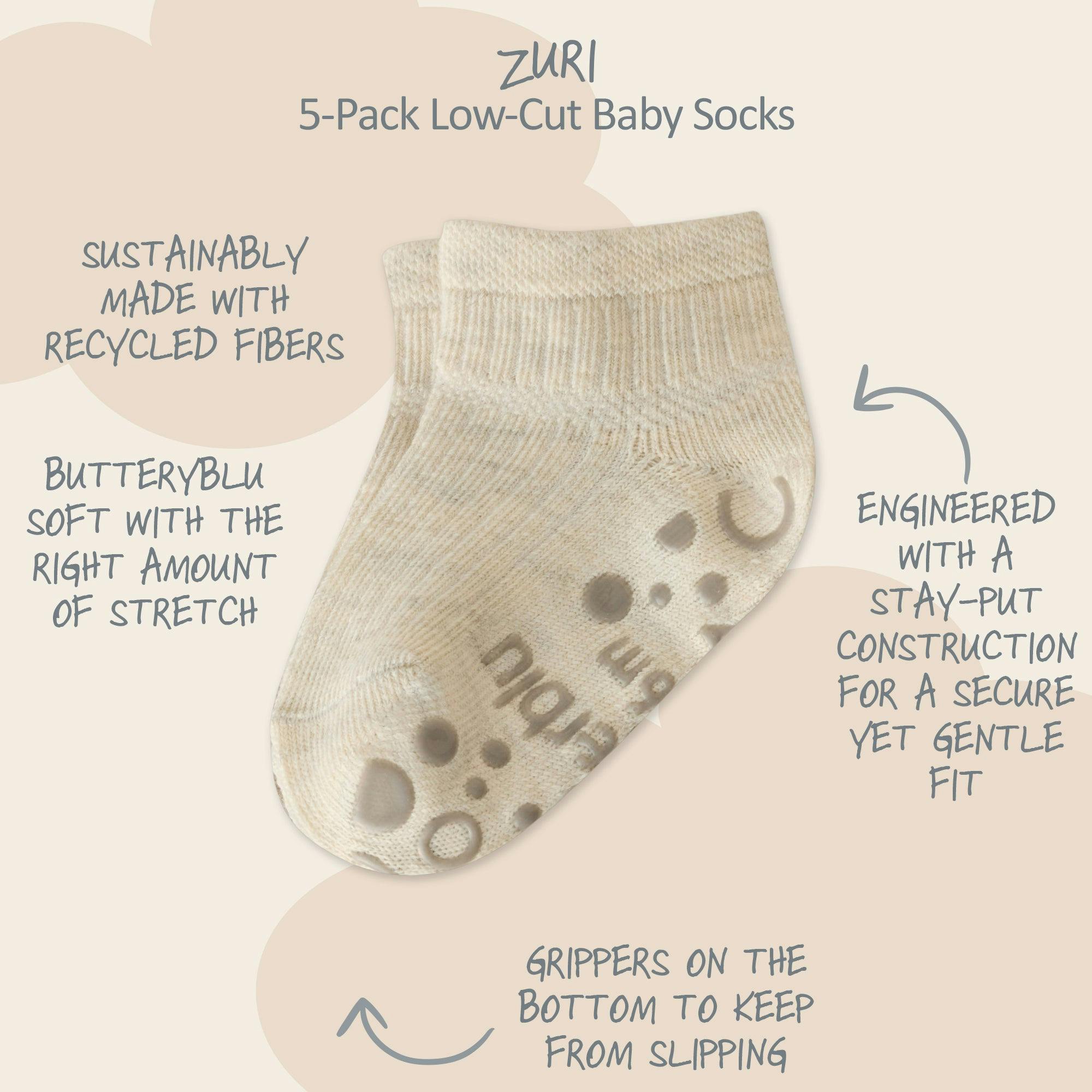 ZURI 5-Pack Baby & Toddler Socks