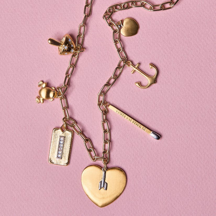 Arrow Heart Charm