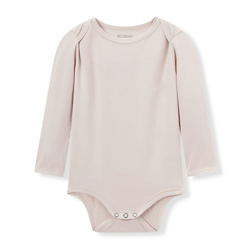 Sepia Rose Luxe Solid Long Sleeve One Piece