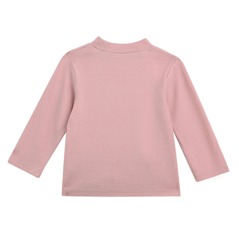 Pink Knit Long Sleeve Tee