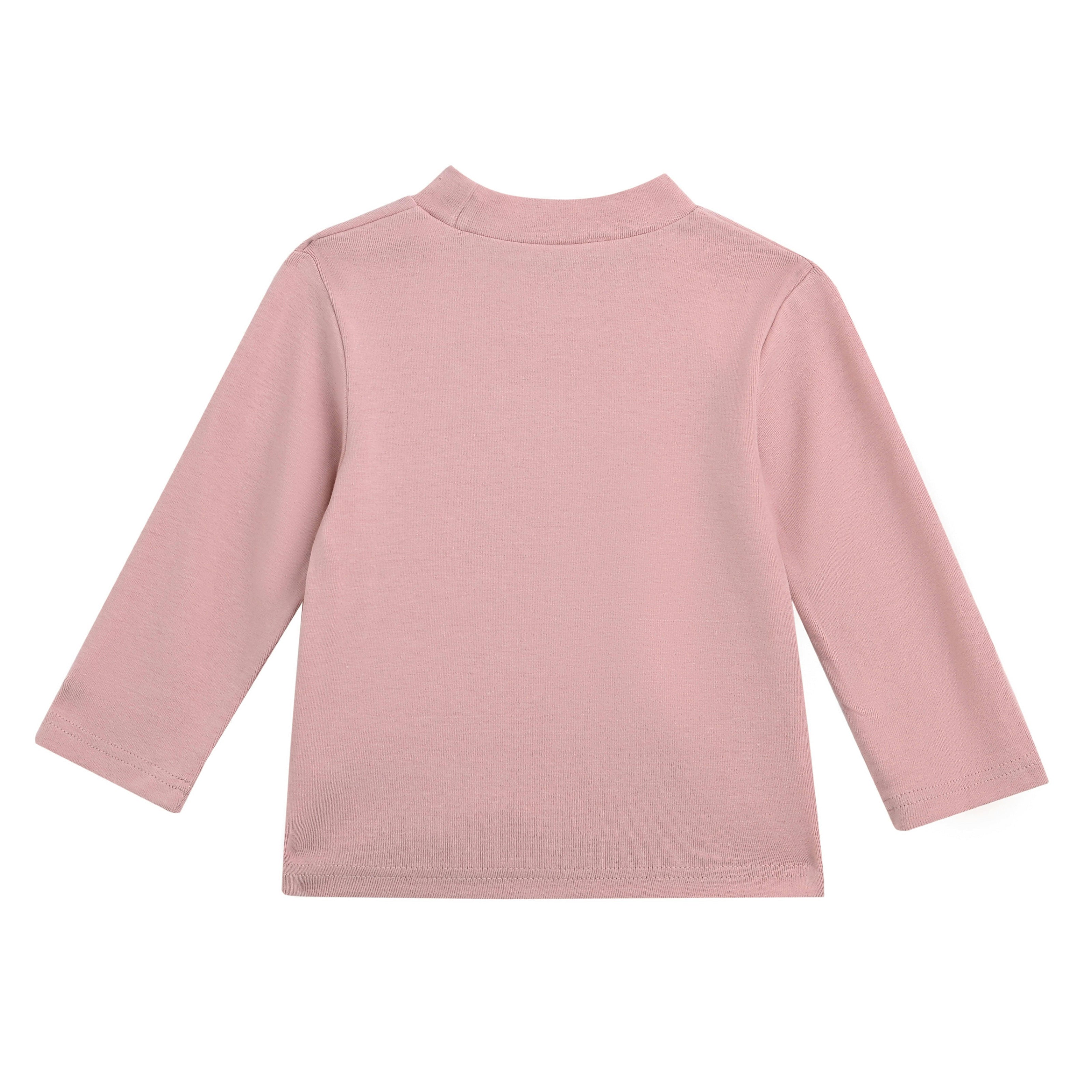 Pink Knit Long Sleeve Tee