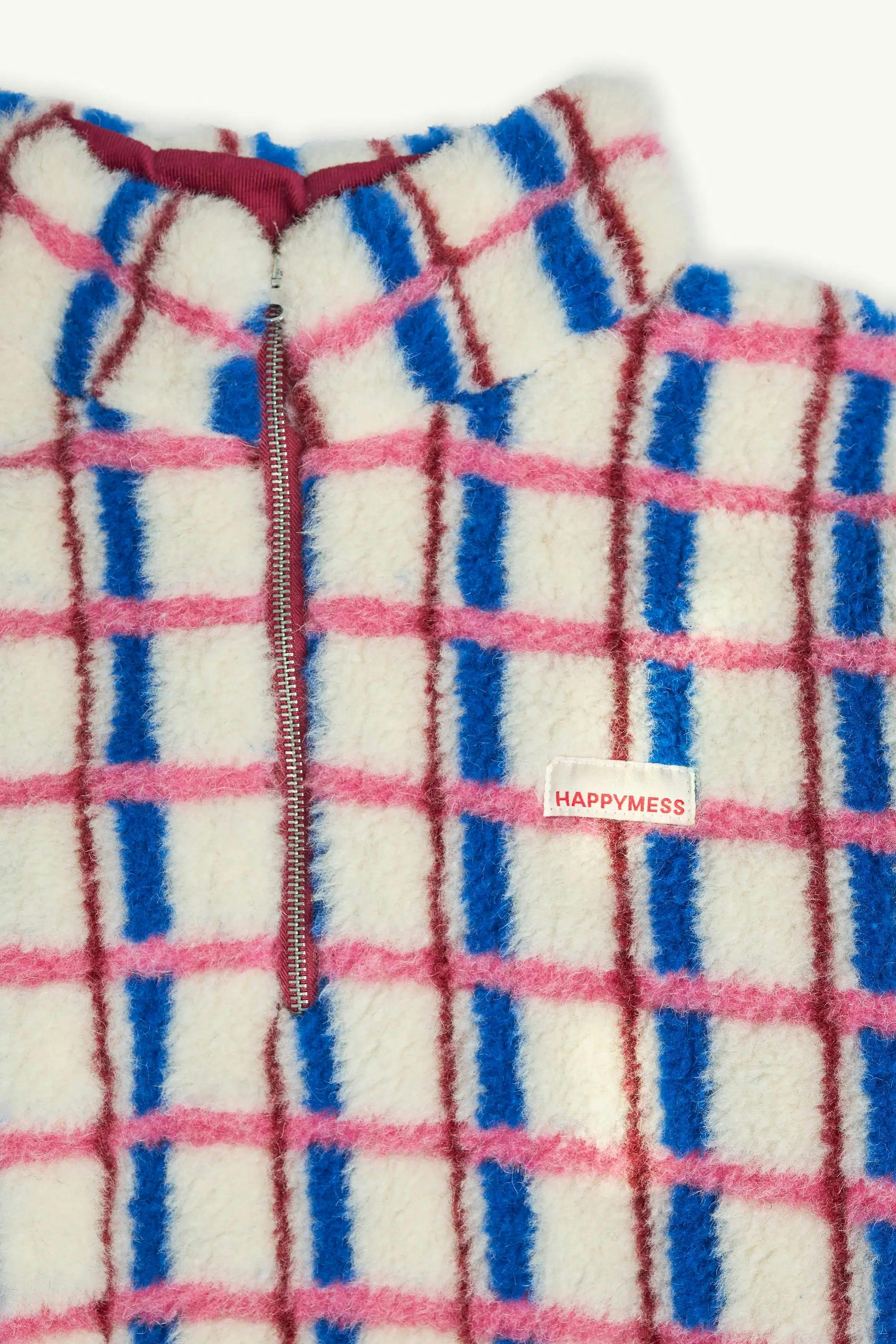 children's merino wool kangaroo jacket - pink & cobalt