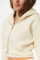Mia Winter White French Terry Zip up Hoodie - Ma Cherie
