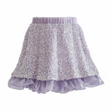 Purple Althea Glitter Ruffle Skirt Set