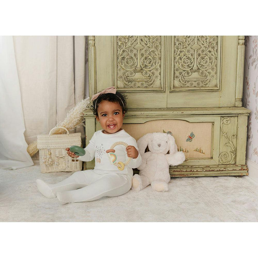 Nature's Florals Layette Set Ivory & Rose