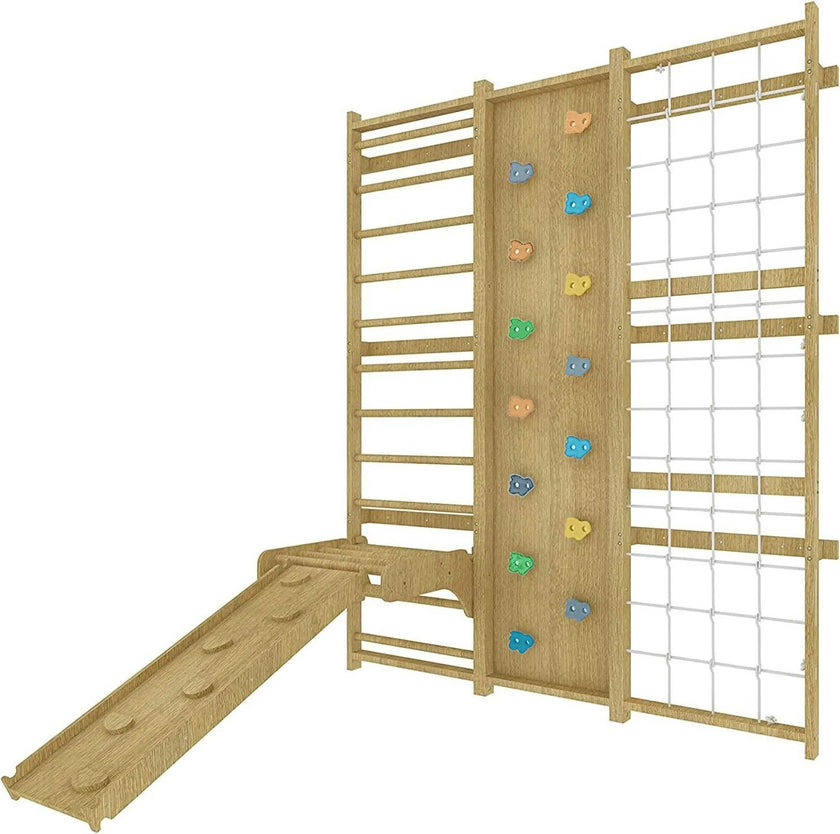 Walnut | Swedish Ladder Jungle Gym - Wall Mounted