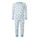 Hearts Print Long Sleeve Jersey Pajamas Set