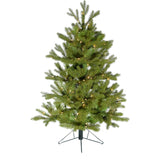 6-Foot Pre-Lit PE Half Tree with Stand