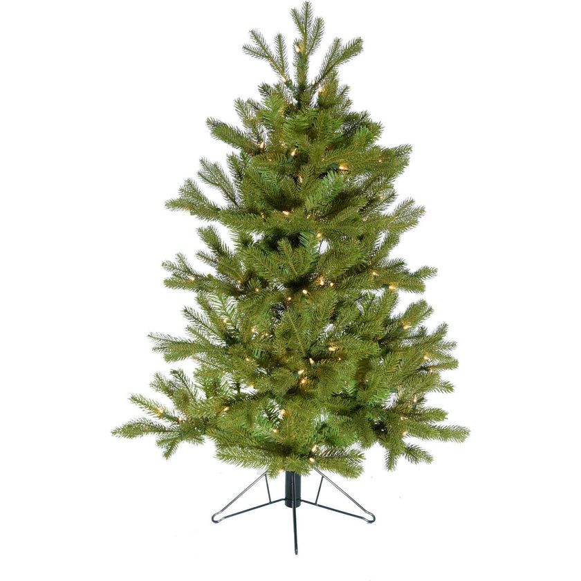6-Foot Pre-Lit PE Half Tree with Stand