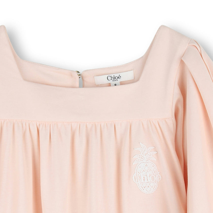 Light Pink Wide-Sleeve Dress