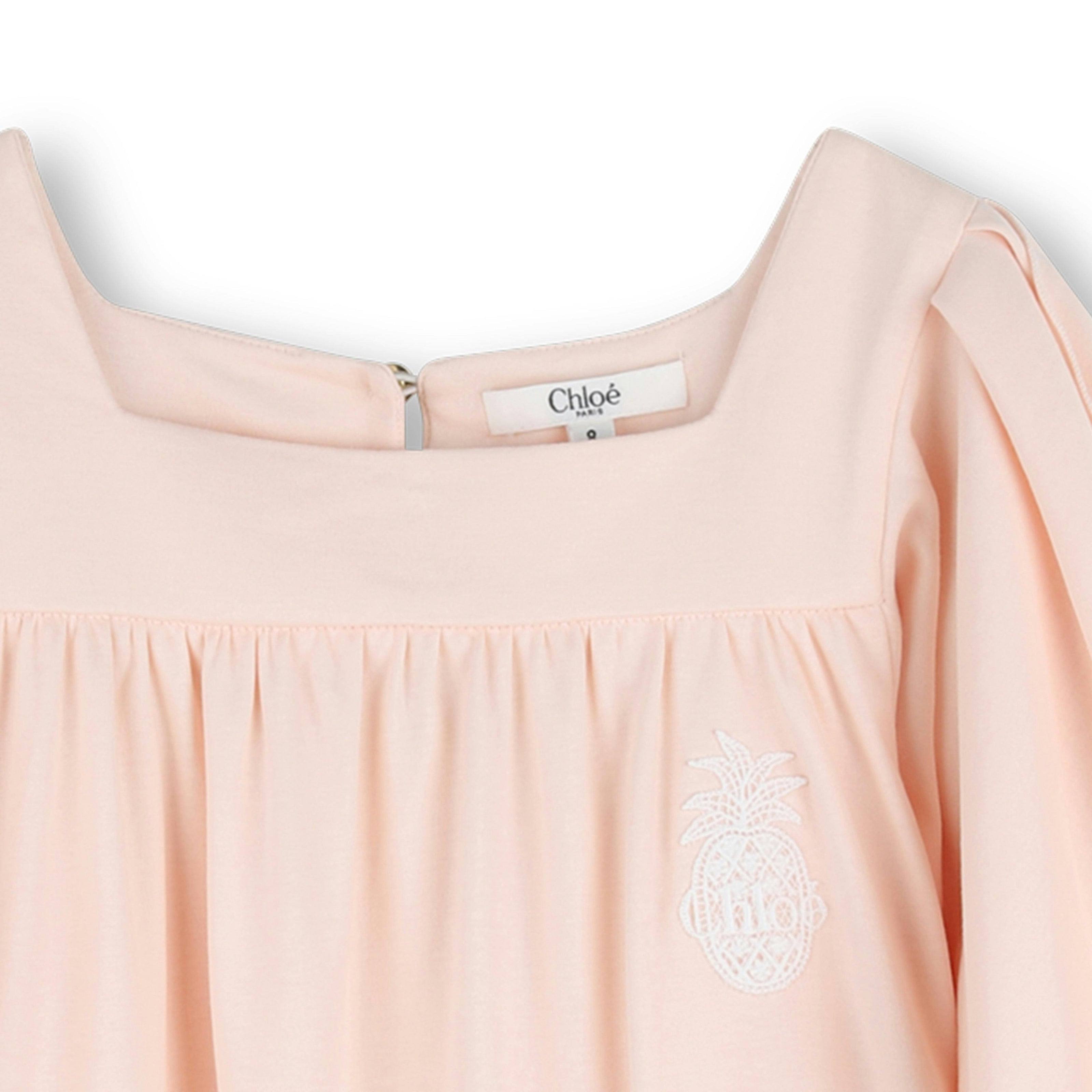 Light Pink Wide-Sleeve Dress
