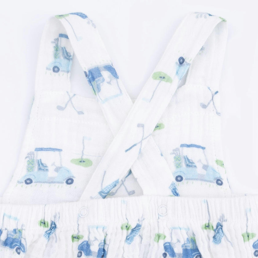Baby Golf Carts Blue - Retro Sunsuit