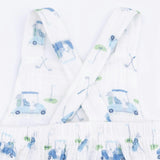 Baby Golf Carts Blue - Retro Sunsuit