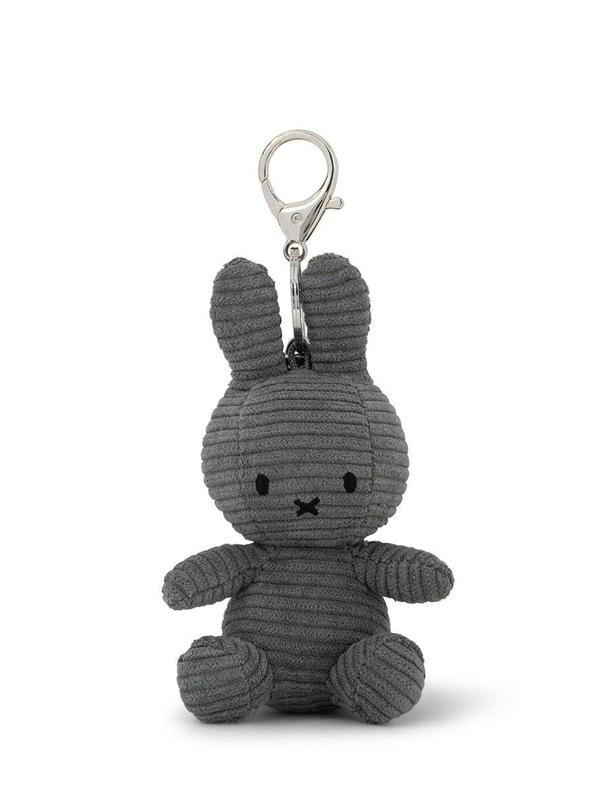 Miffy Keychain ECO Corduroy Grey - 4"
