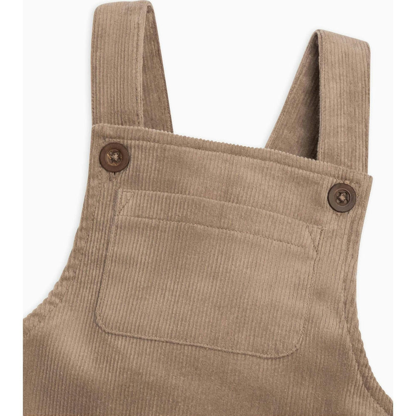 KENDI Remi Corduroy Overalls Taupe