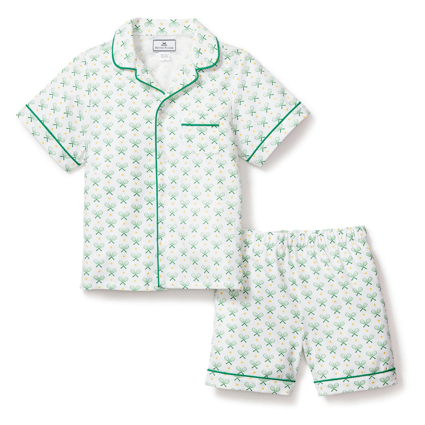 Kid's Twill Pajama Short Set in Match Point