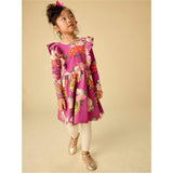 Ruffle Shoulder Ballet Dress, Purple