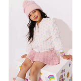 Pastel Bows Fuzzy Bomber