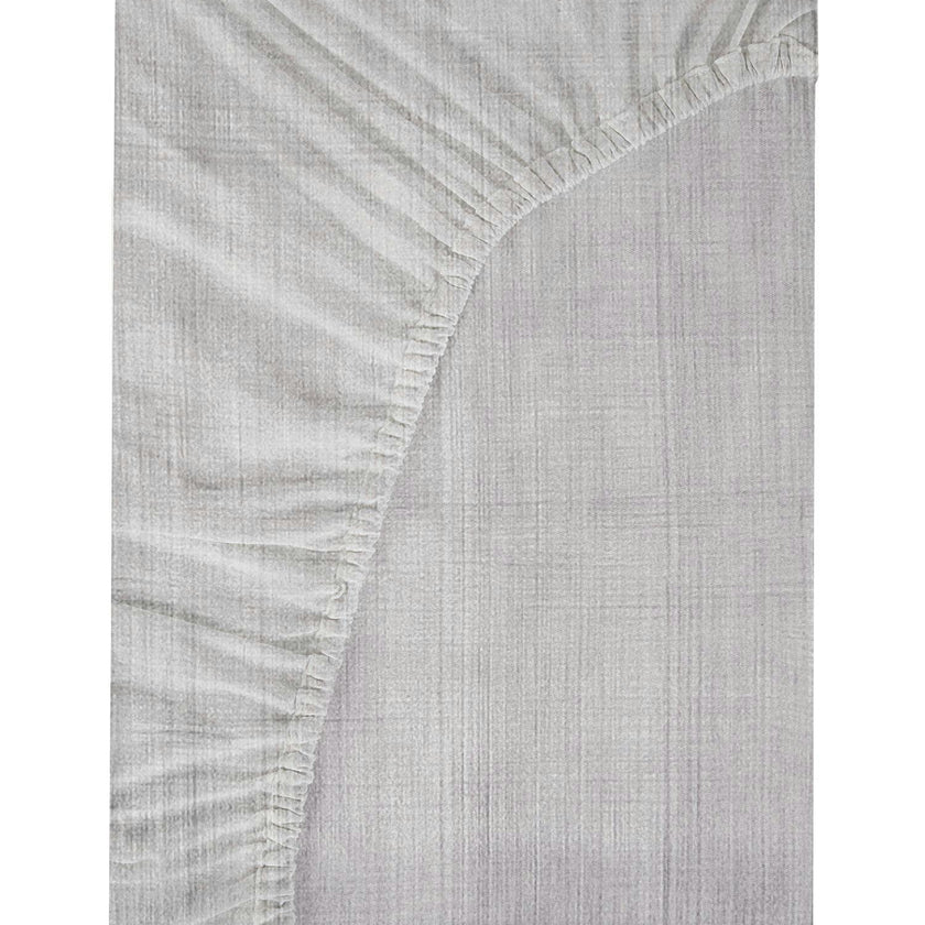 Brush-Stroked Cotton Fitted Crib Sheet
