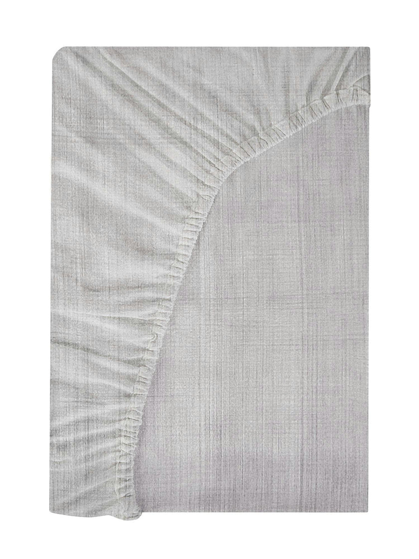 Brush-Stroked Cotton Fitted Crib Sheet