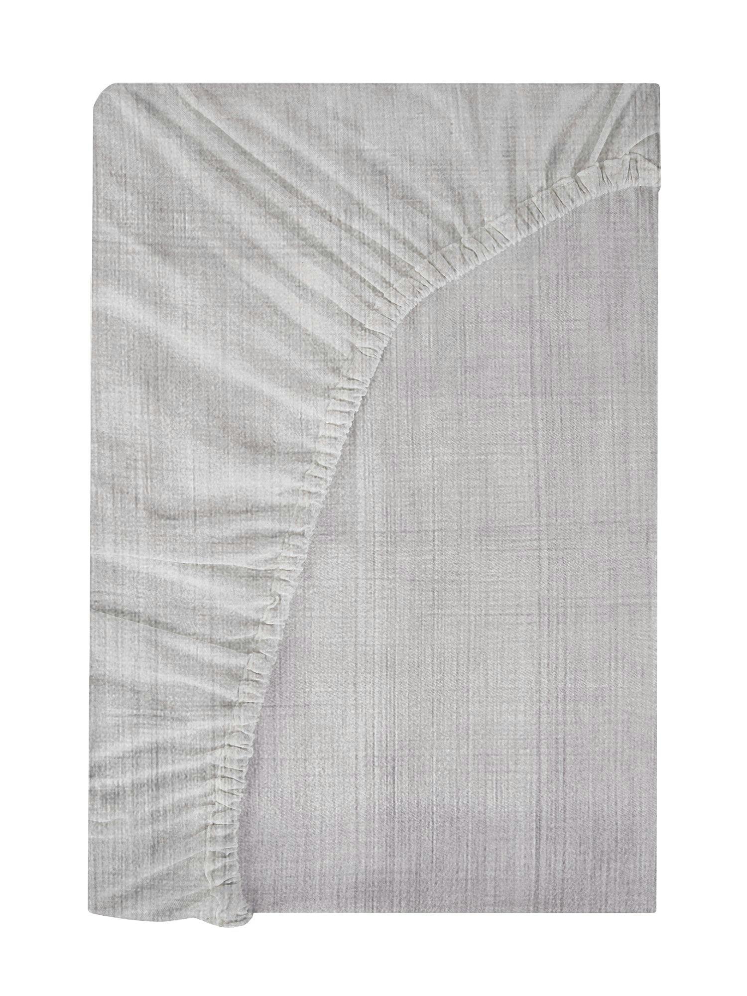 Brush-Stroked Cotton Fitted Crib Sheet