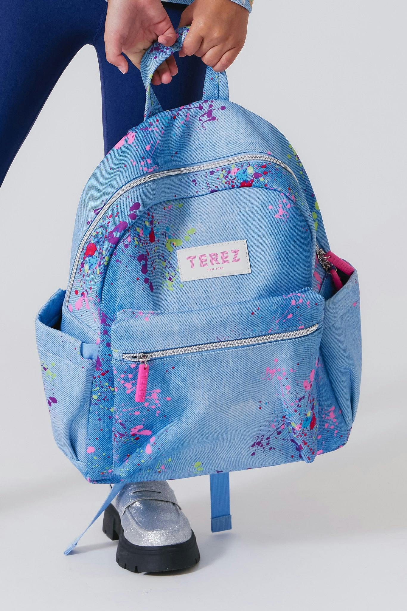 Girls Adjustable Shoulder Strap Zipper Backpack