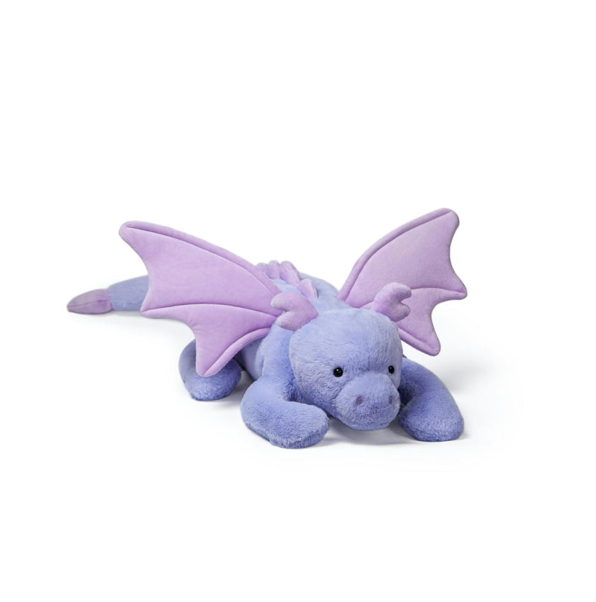 Violet Blue Lazy Dragon Weighted Plush 22"