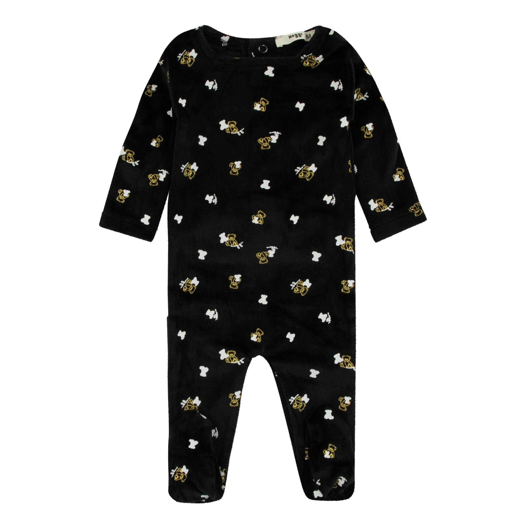 Velour Teddy Printed Footie